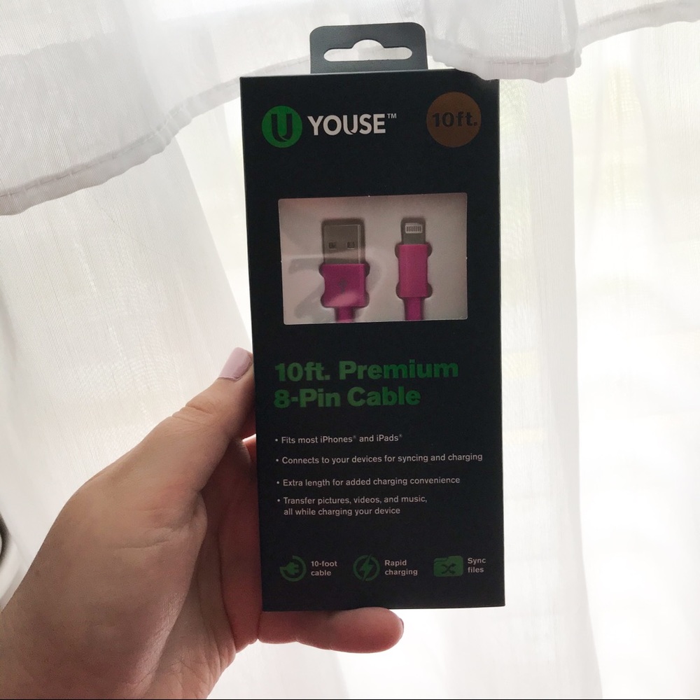 (FREE WHEN BUNDLED) 10 ft iPhone Charger